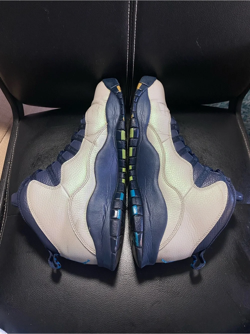 Air Jordan 10 Retro ‘Rio Navy and White Basketball Sneakers Size 11